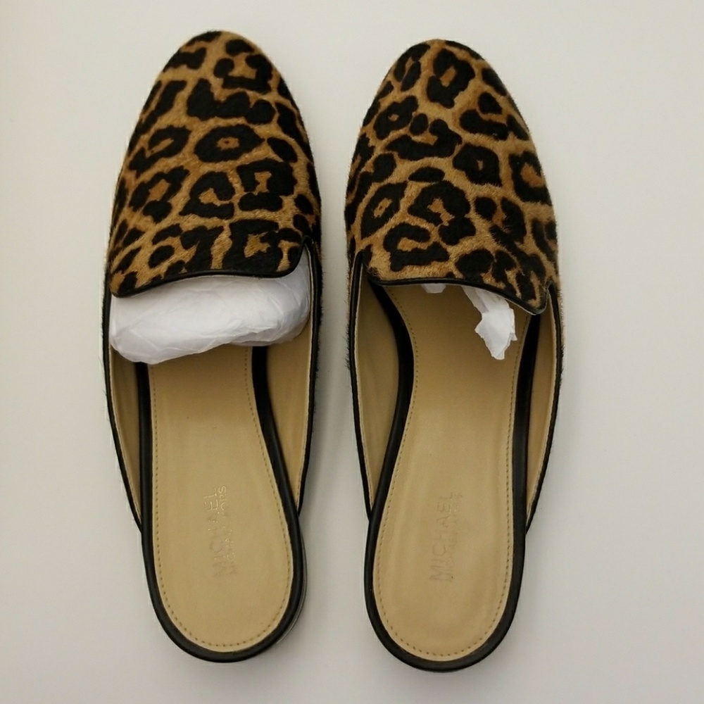 Michael Kors Leopard Calf Flats